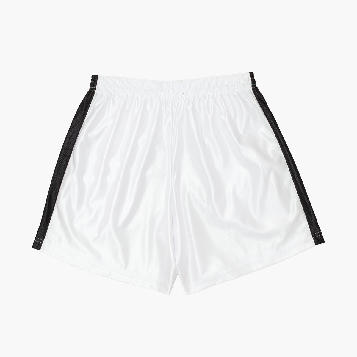 'Monogram' White Side Stripe Short