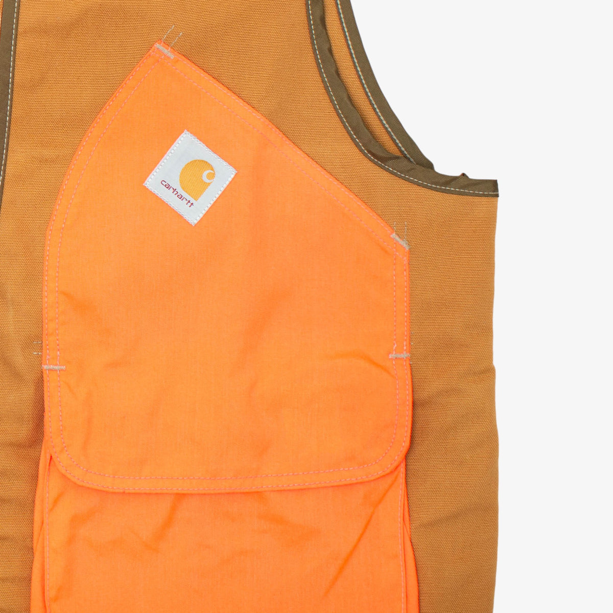 80s Carhartt Quilted Duck Canvas Pocketed Vest [Size: X-Large]