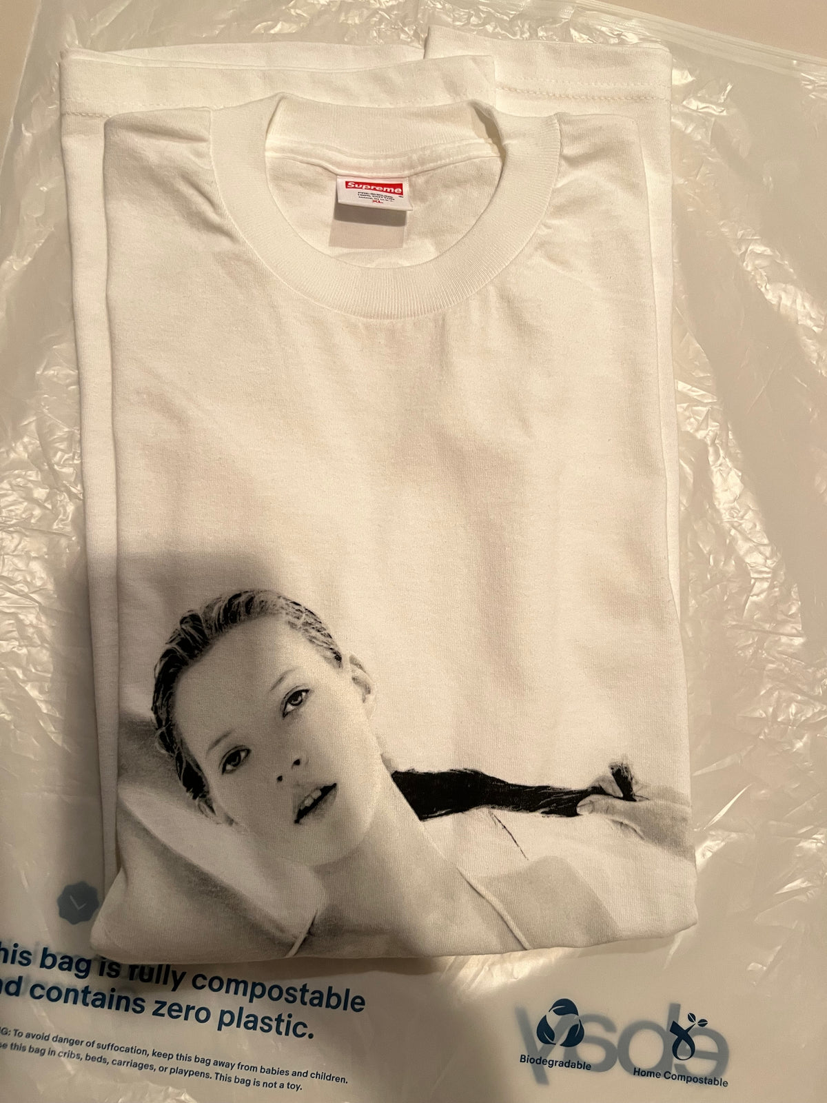 Kate Moss 10th Anniversary T-Shirt (White) [Size: X-Large] (2004)