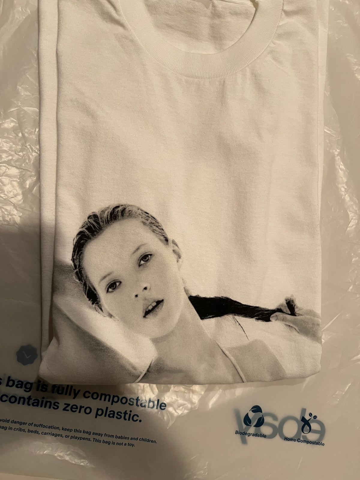 Kate Moss 10th Anniversary T-Shirt (White) [Size: X-Large] (2004)