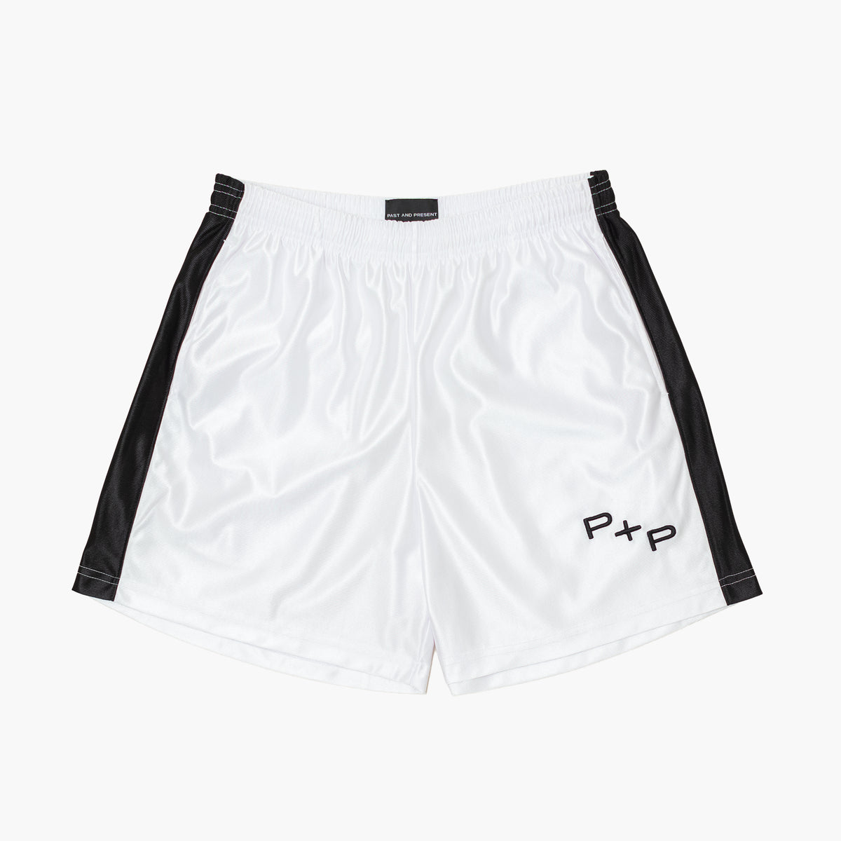 'Monogram' White Side Stripe Short