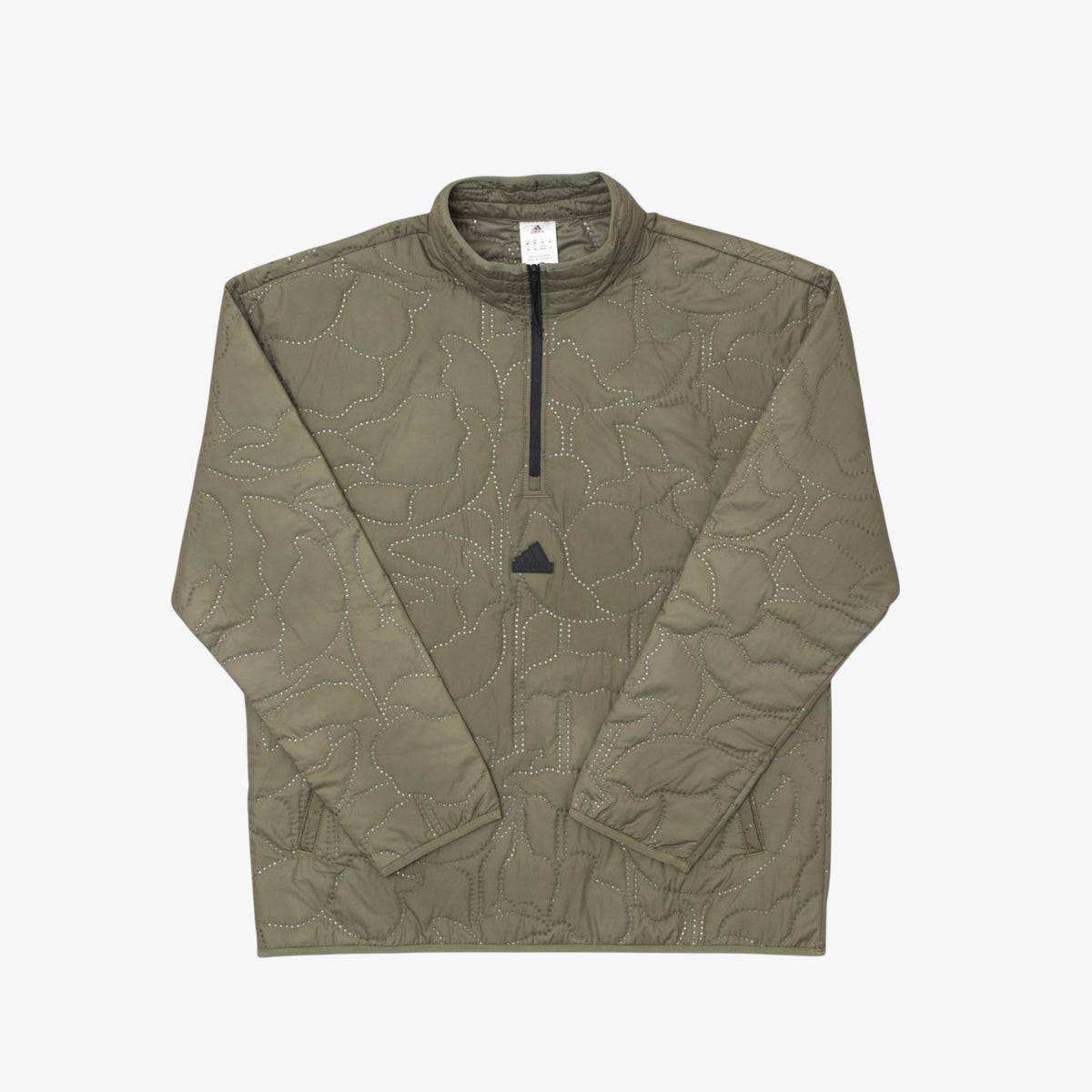 'Olive' Embossed Quarter Zip Pullover (Size: Medium)