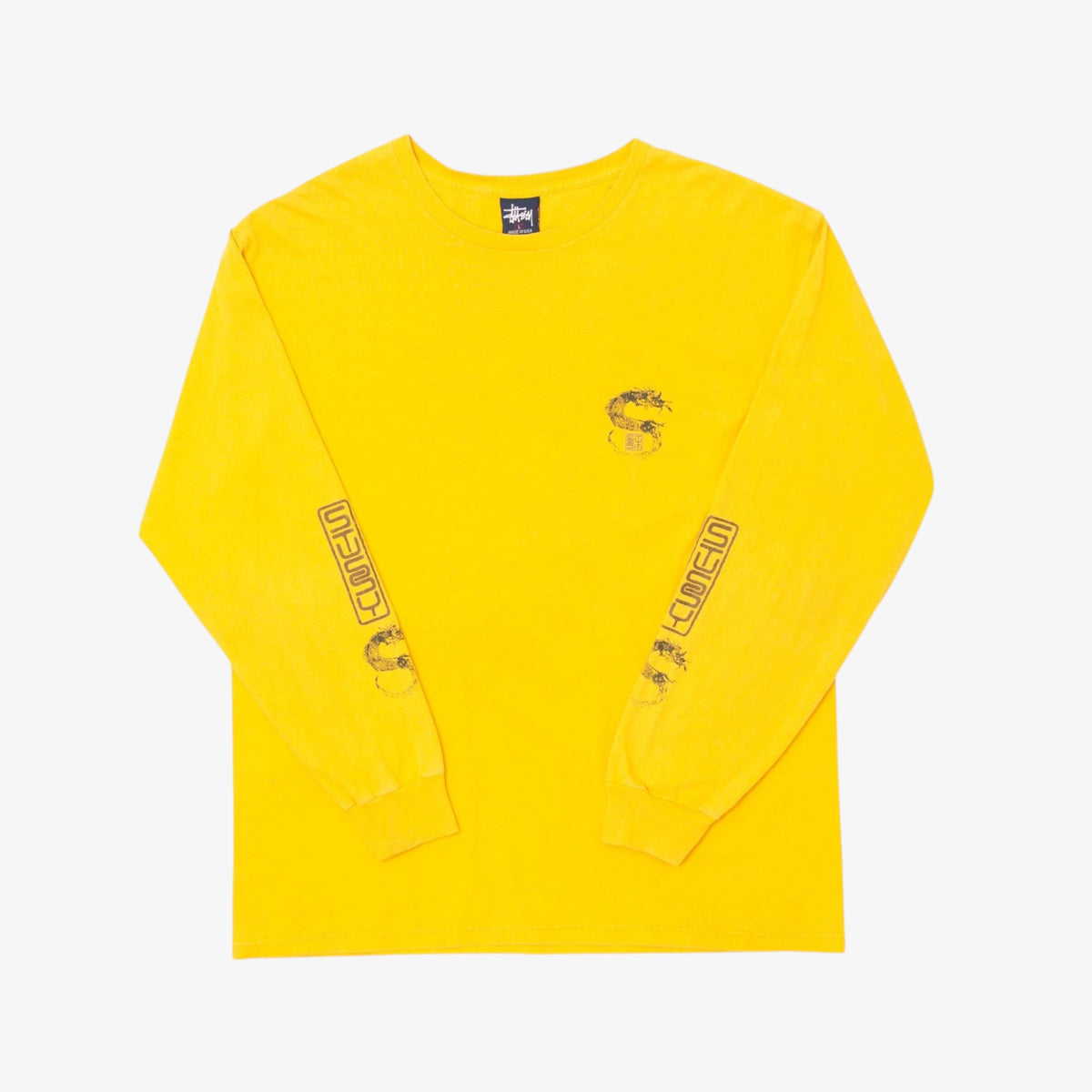 Vintage Gold Dragon Graphic Long Sleeve [Size: Large]