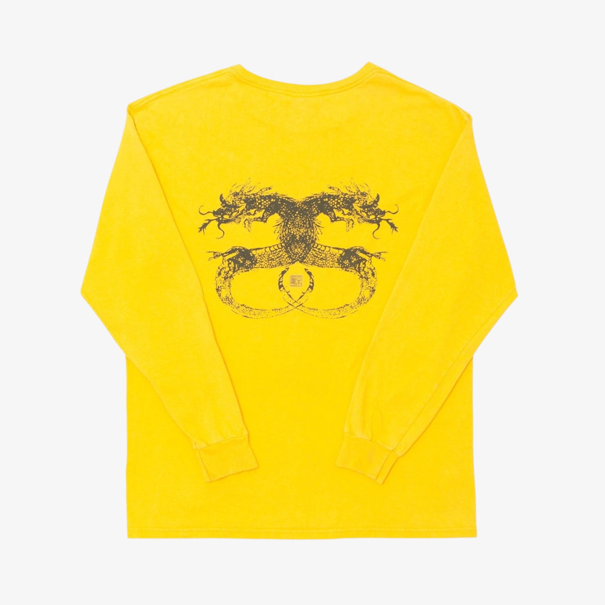 Vintage Gold Dragon Graphic Long Sleeve [Size: Large]