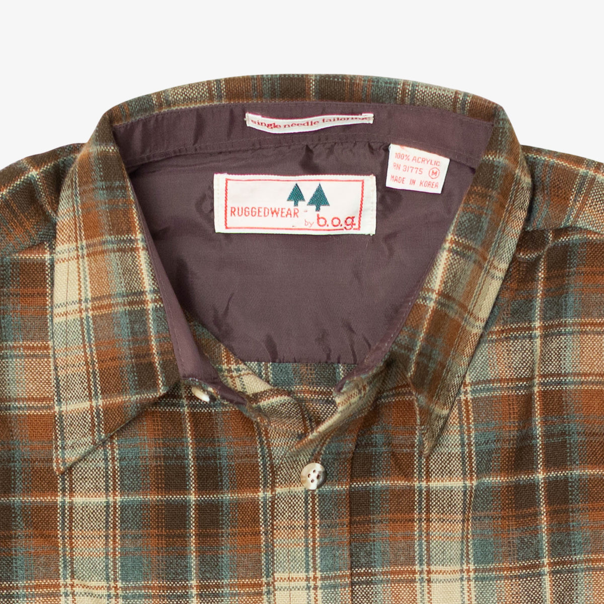 Made In Korea Plaid Flannel Shirt [Size: Medium]