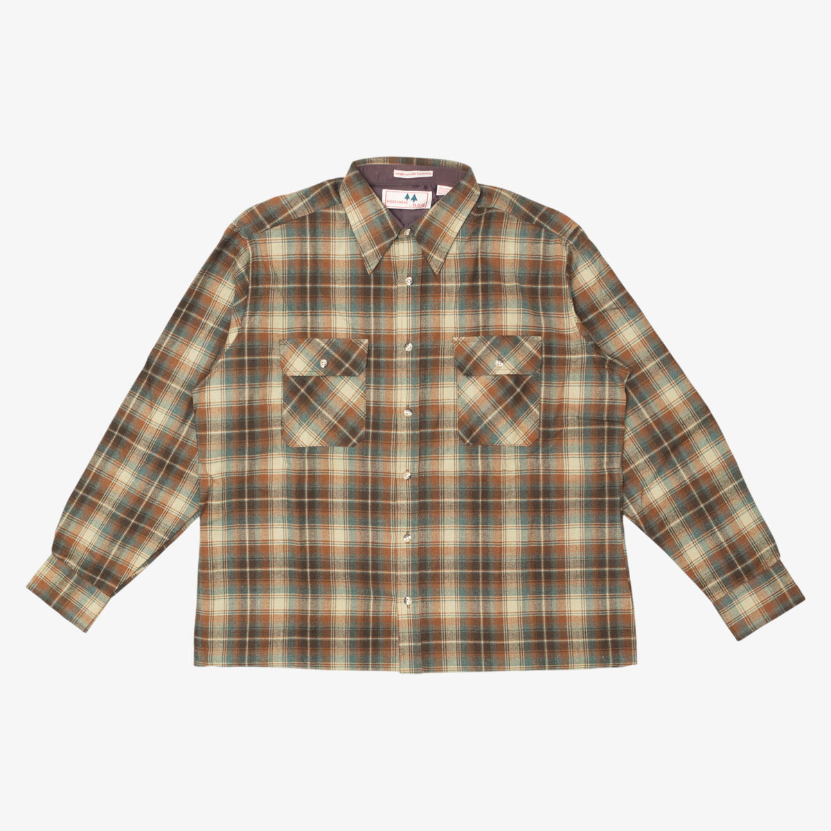 Made In Korea Plaid Flannel Shirt [Size: Medium]