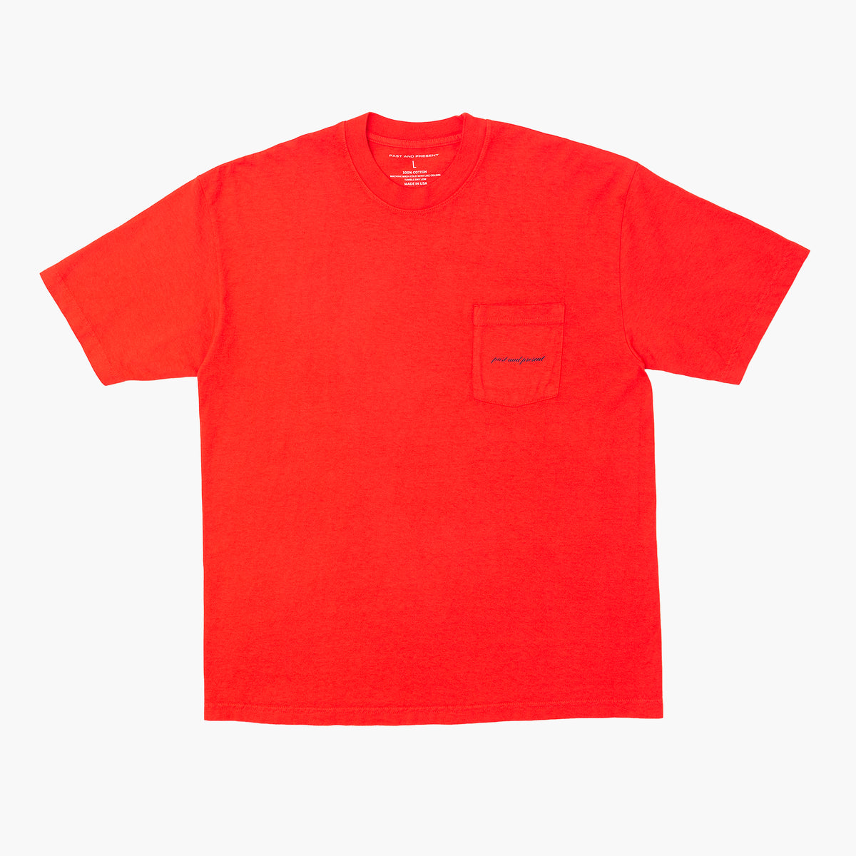 ‘Script’ Pocket T-Shirt (Orange)