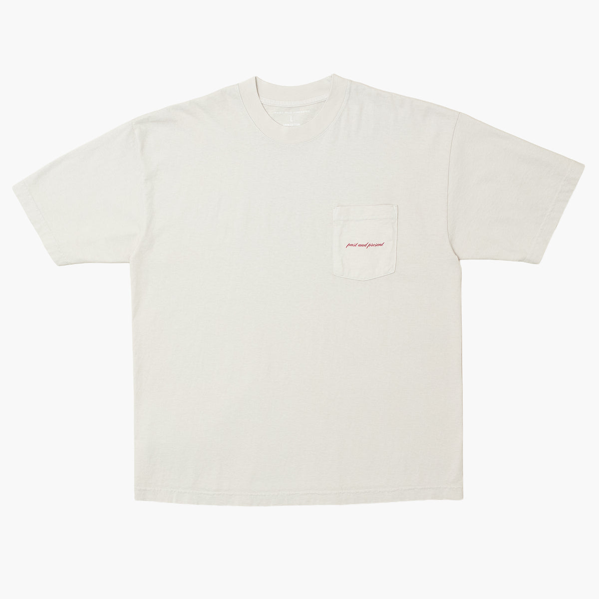 ‘Script’ Pocket T-Shirt (Cement)