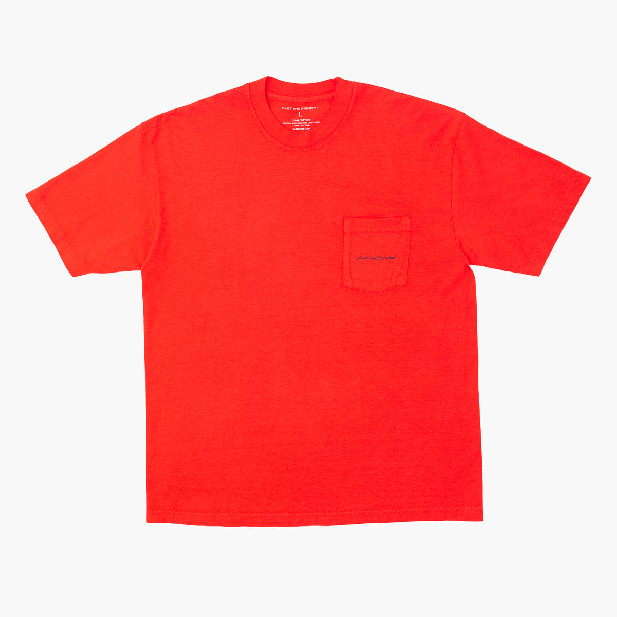 ‘Script’ Pocket T-Shirt (Orange)