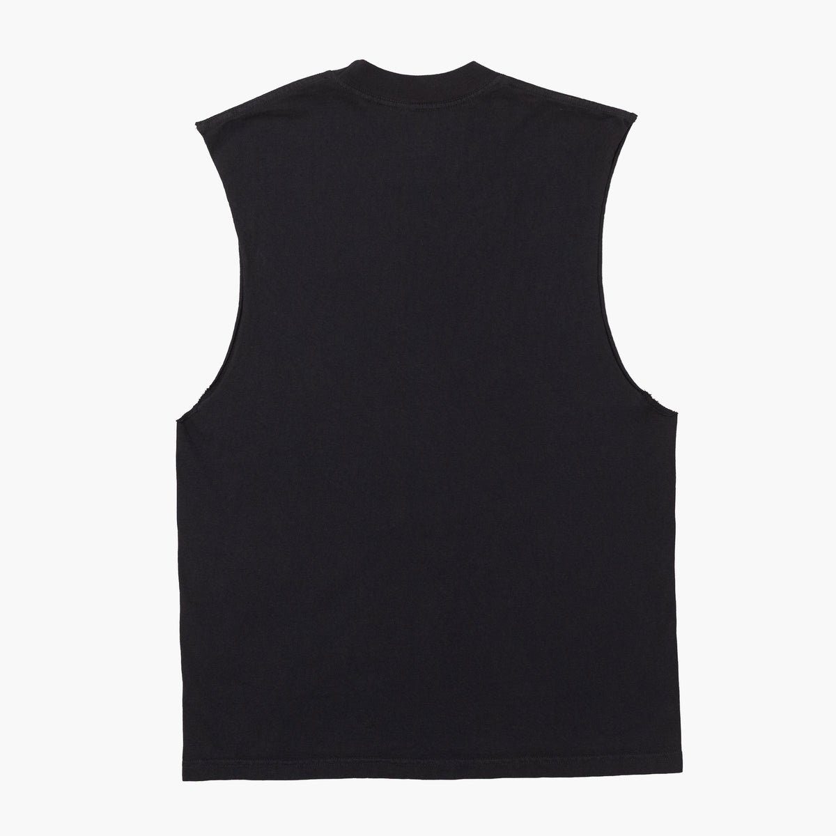'Summer View' No Sleeve Shirt (Off Black)