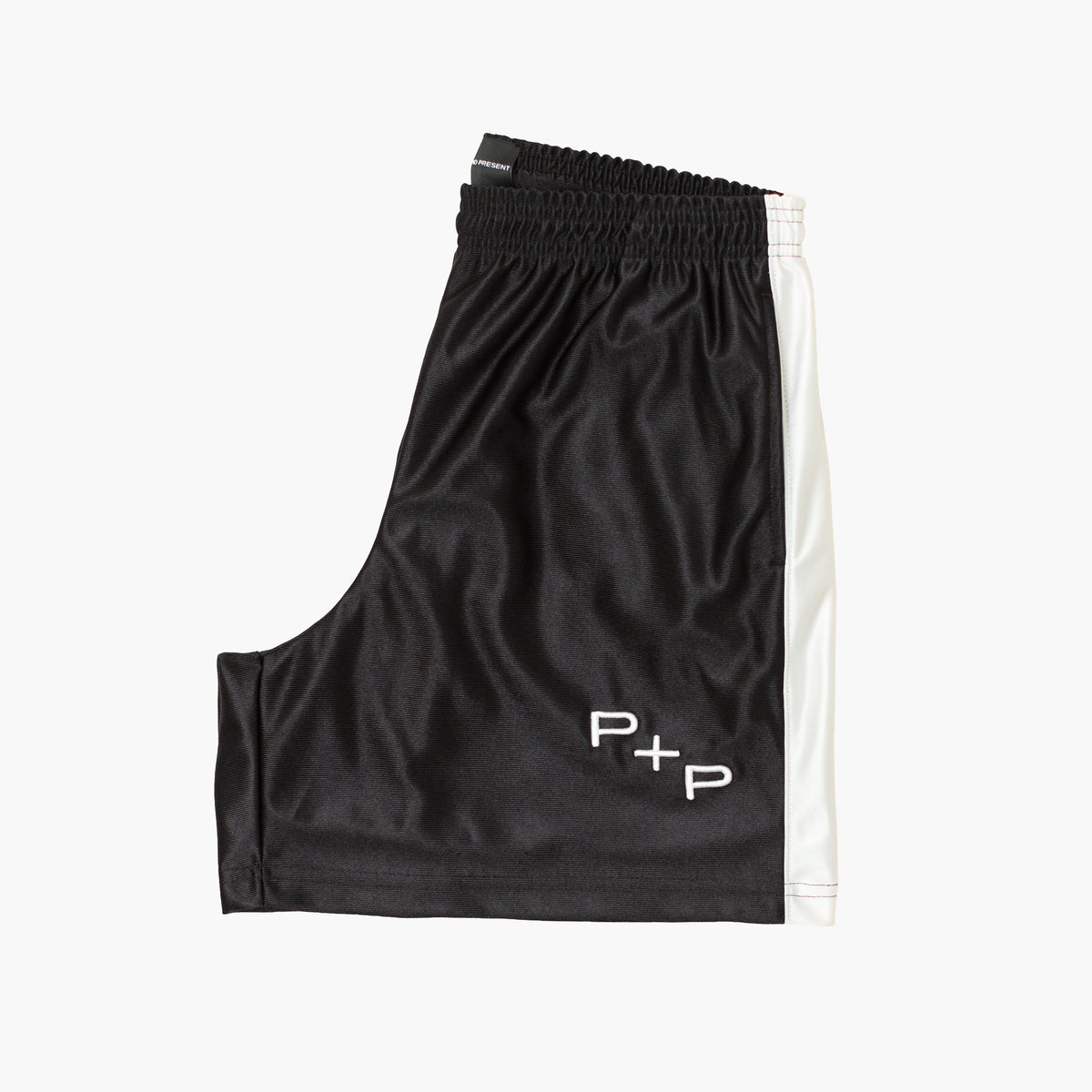 'Monogram' Black Side Stripe Short