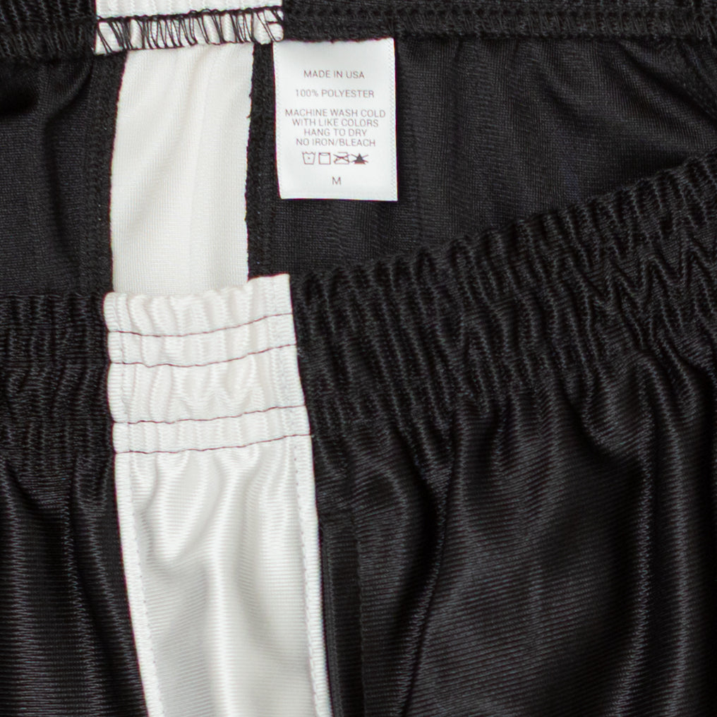'Monogram' Black Side Stripe Short