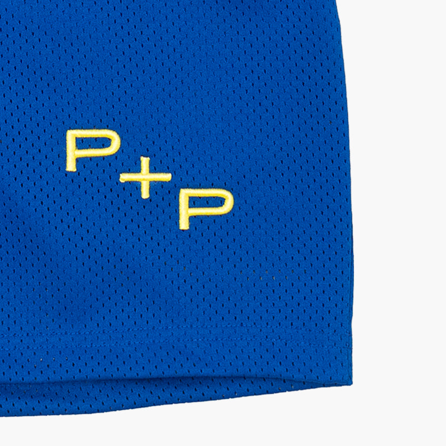'Monogram' Blue Mesh Short [READY TO SHIP]