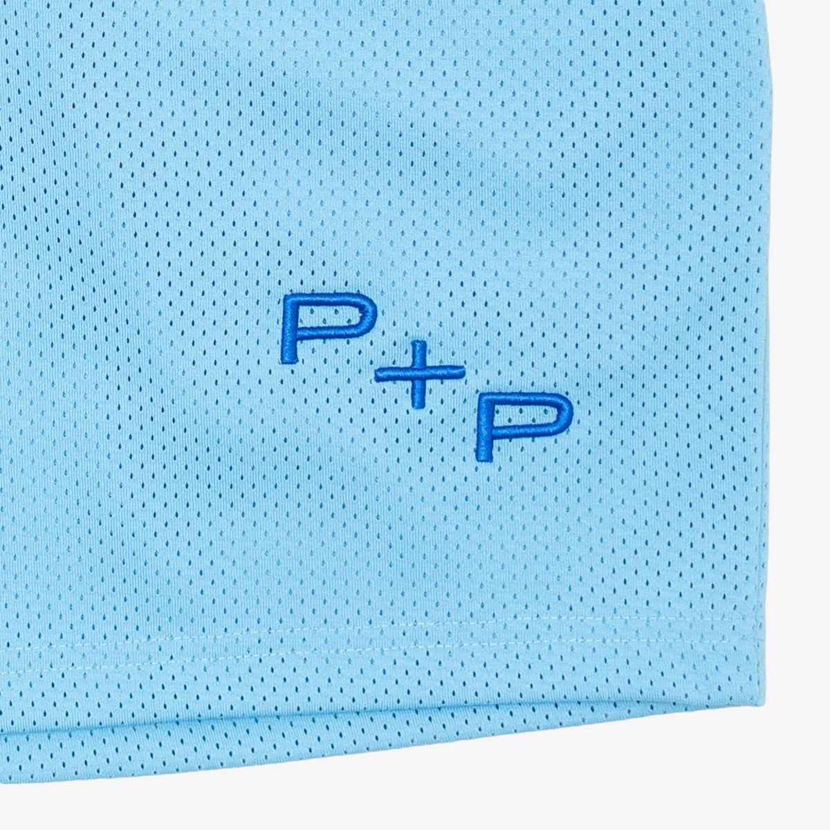 &#39;Monogram&#39; Light Blue Mesh Short [PRE-ORDER] (SHIPS IN 2-3 WEEKS)