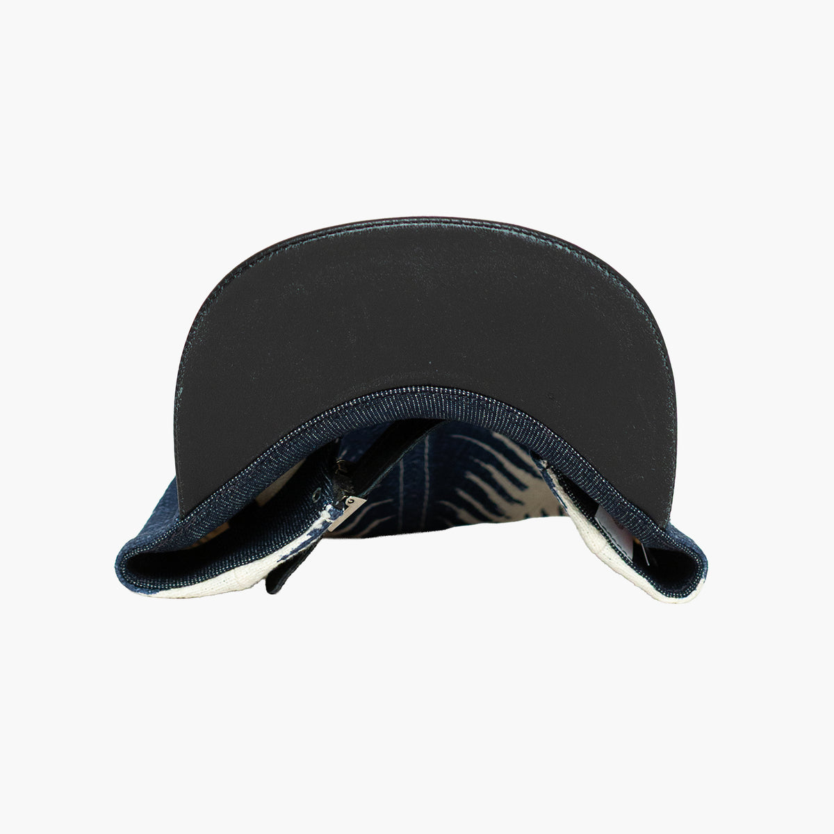 'Indigo' Made In USA Abstract Canvas Hat With Leather Brim [Size: One Size]