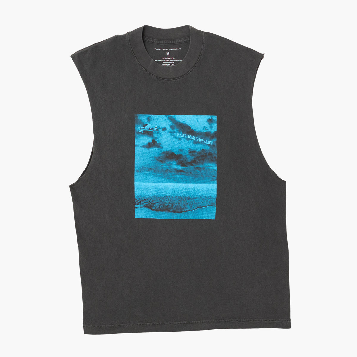 'Summer View' No Sleeve Shirt (Vintage Black)