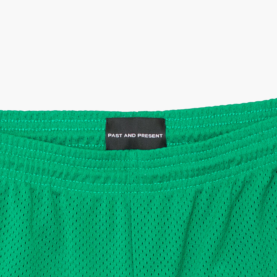 'Monogram' Green Mesh Short [READY TO SHIP]
