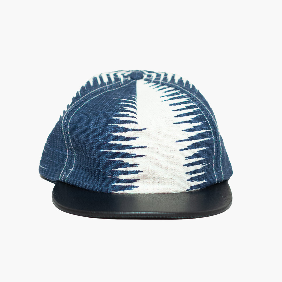 'Indigo' Made In USA Abstract Canvas Hat With Leather Brim [Size: One Size]