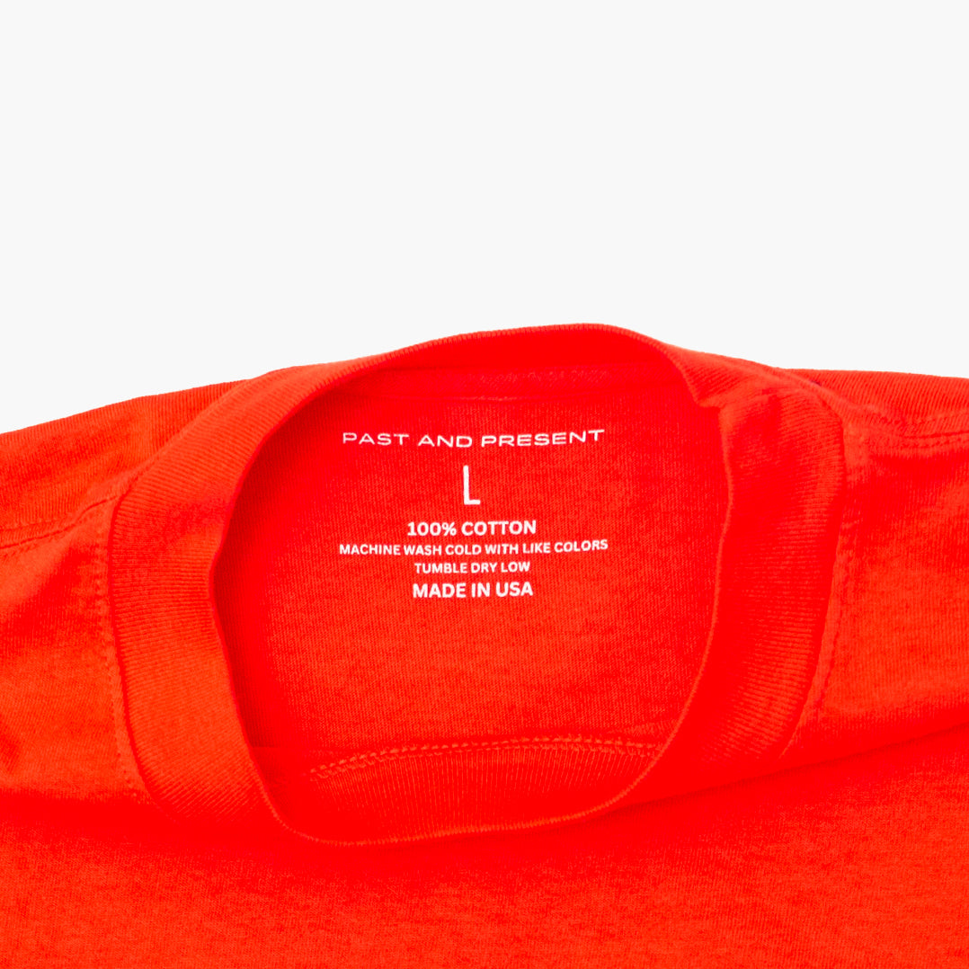 ‘Script’ Pocket T-Shirt (Orange)