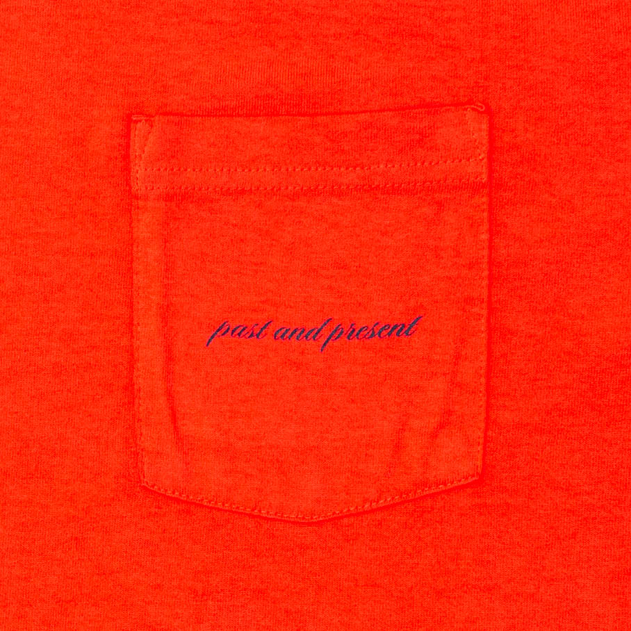 ‘Script’ Pocket T-Shirt (Orange)