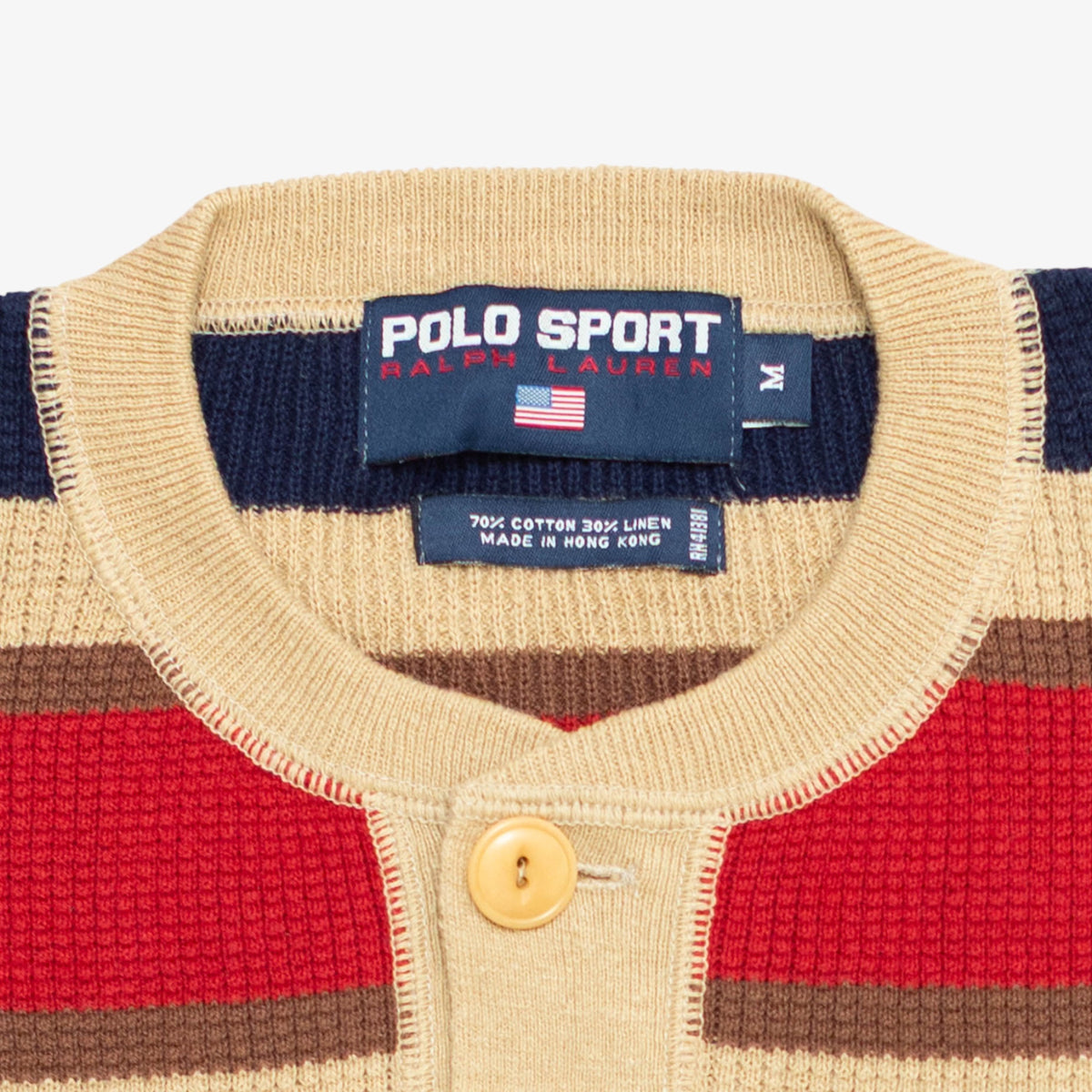 Stripe Knit Henley [Size: Medium]