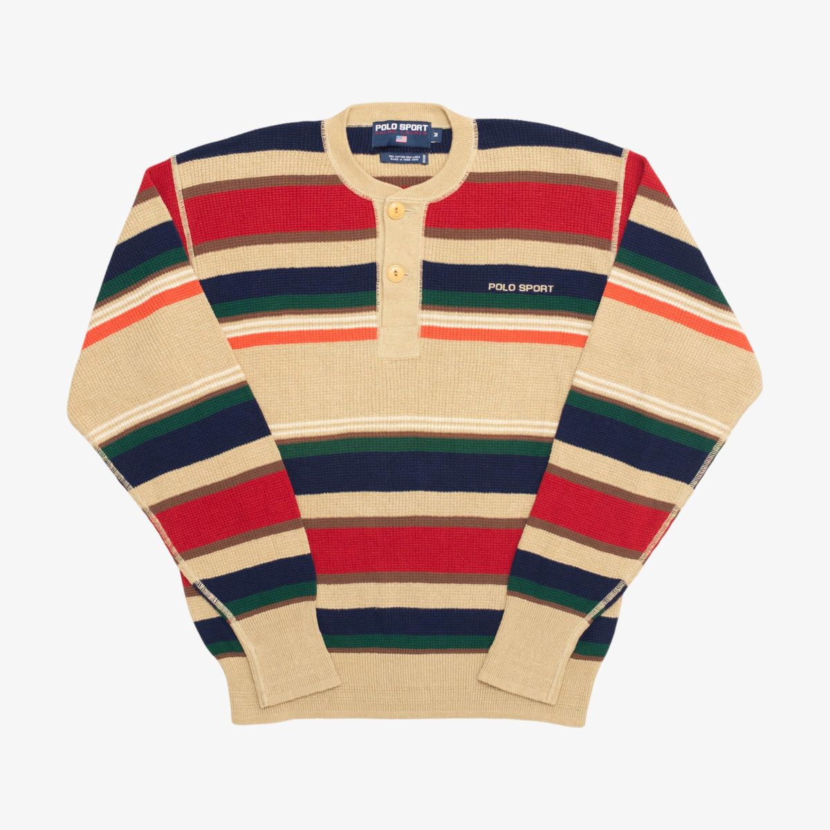 Stripe Knit Henley [Size: Medium]