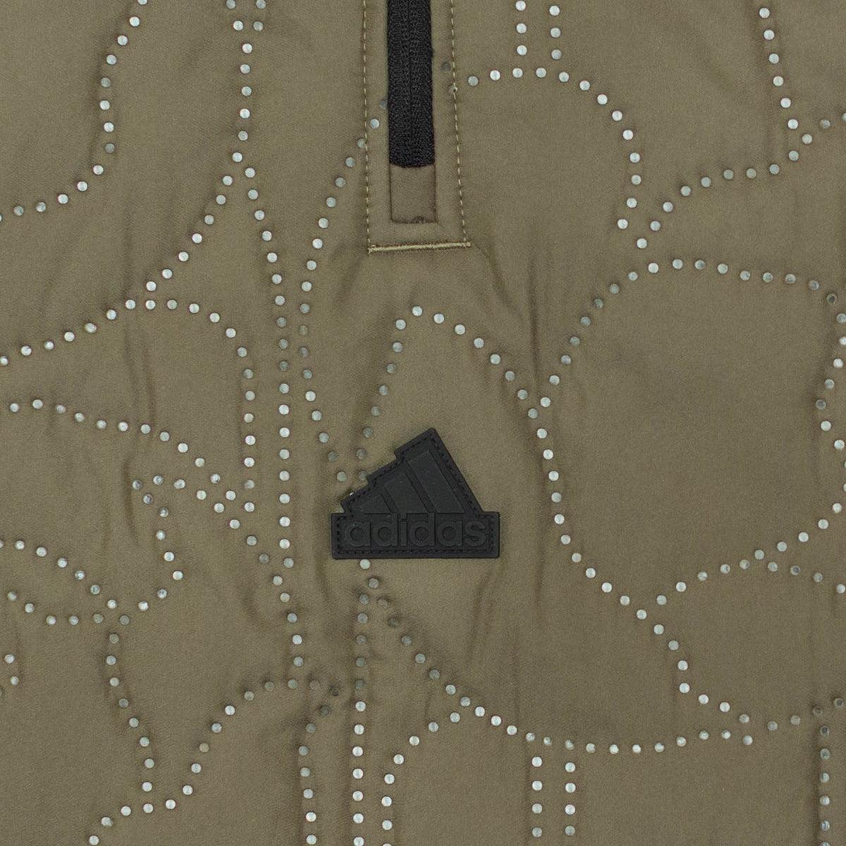 'Olive' Embossed Quarter Zip Pullover (Size: Medium)