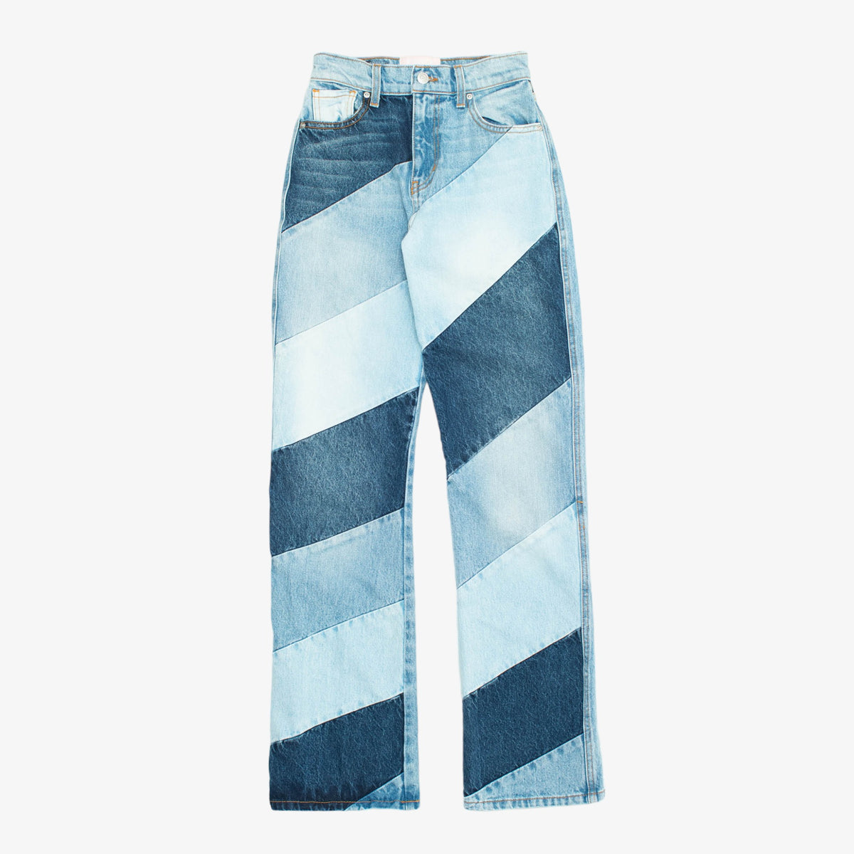 Cross Patchwork Denim Pant [Size: 23]