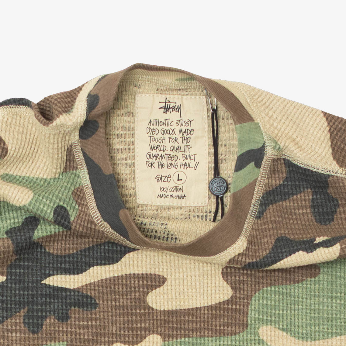 ‘Camo’ Pigment Dye Thermal T-Shirt [Size: Large]