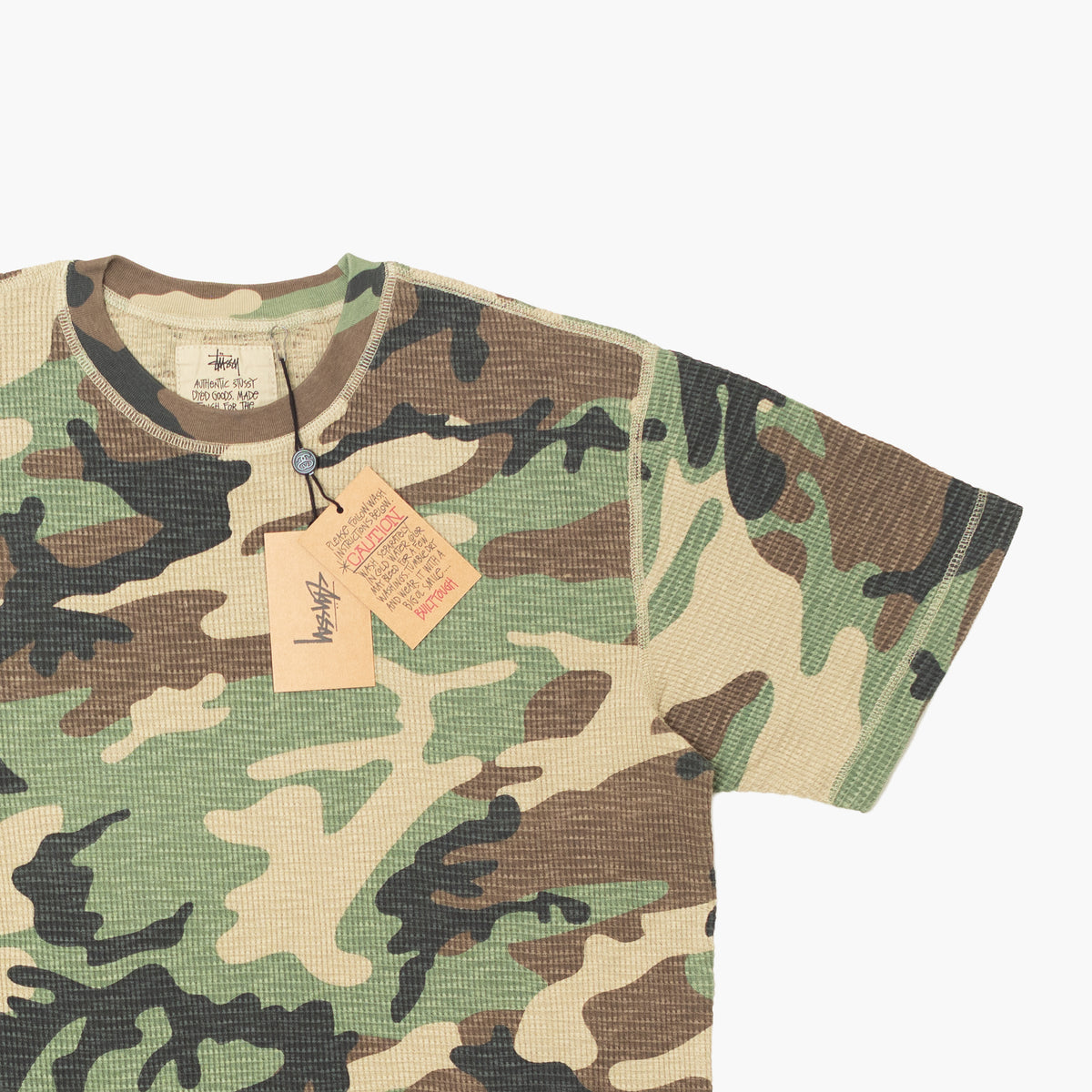 ‘Camo’ Pigment Dye Thermal T-Shirt [Size: Large]