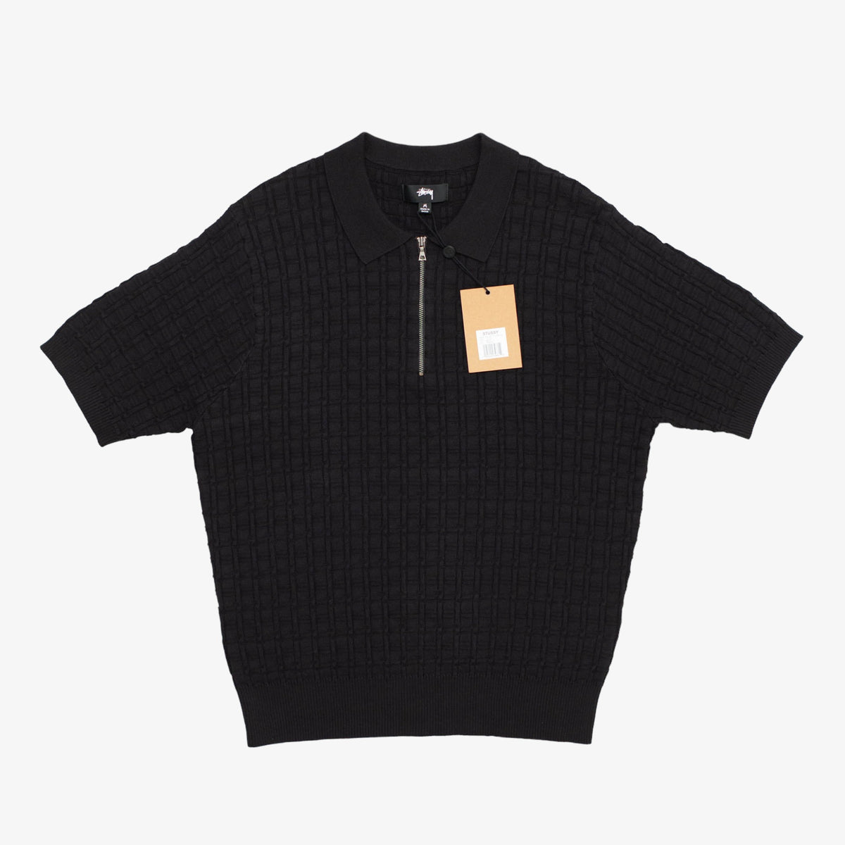 &#39;Black&#39; Knit Quarter Zip [Size: Medium]