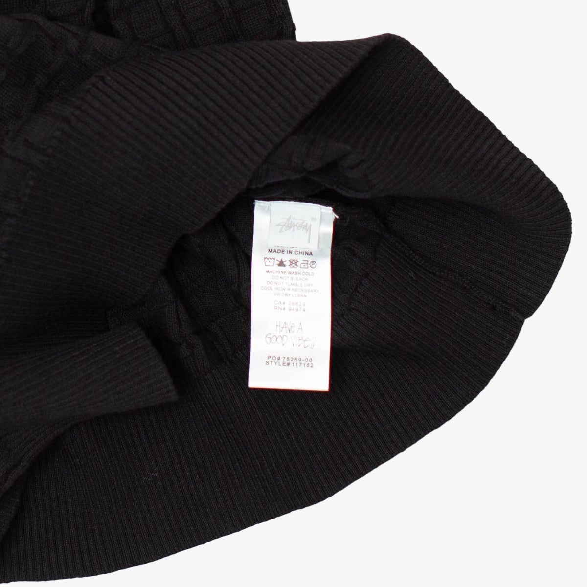 &#39;Black&#39; Knit Quarter Zip [Size: Medium]