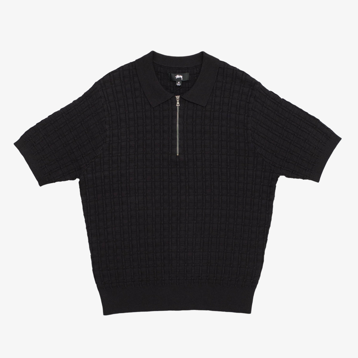 &#39;Black&#39; Knit Quarter Zip [Size: Medium]