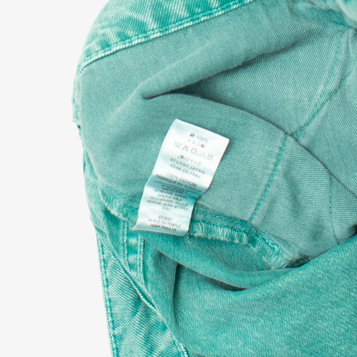 &#39;Black/Teal&#39; Spray On Denim Short [Size: 32]