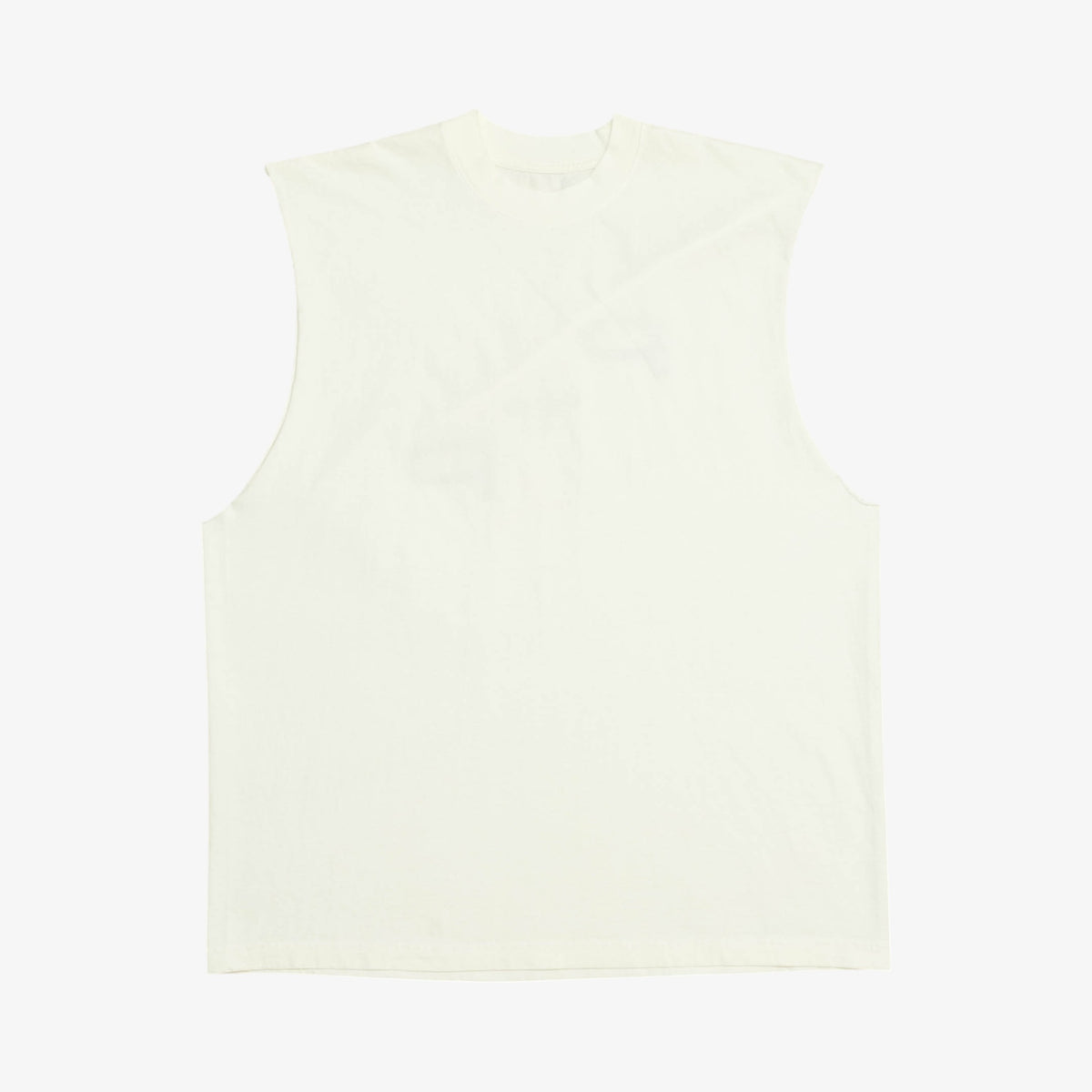 ‘Monogram’ Back No Sleeve Shirt (Vintage White)