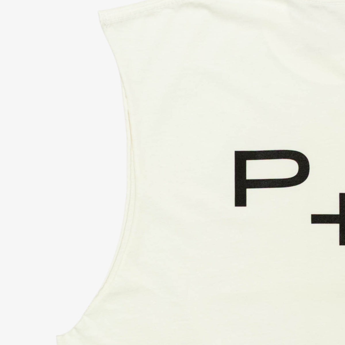 ‘Monogram’ Back No Sleeve Shirt (Vintage White)