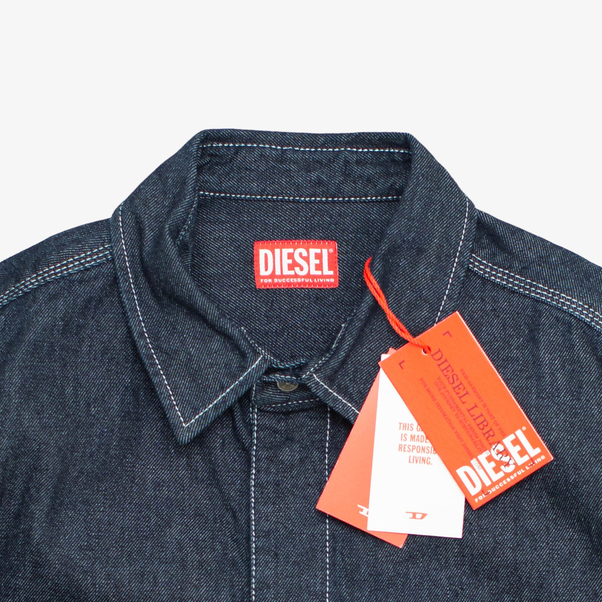 Indigo Denim Shirt [Size: Large]