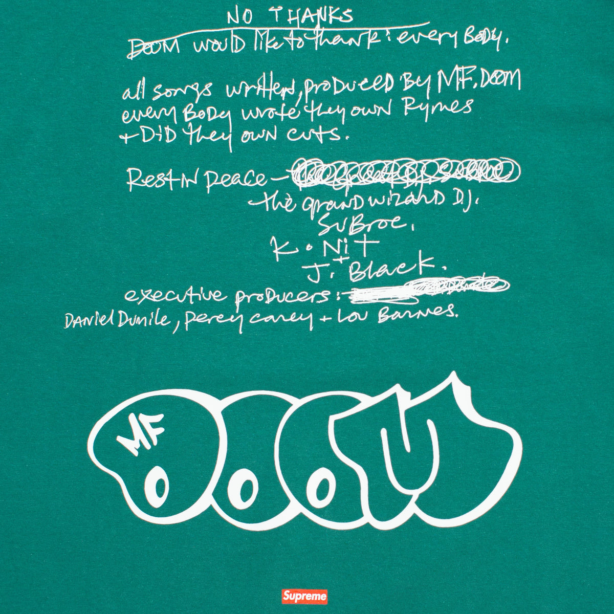 MF Doom T-Shirt &#39;Light Pine&#39; [Size: Medium]