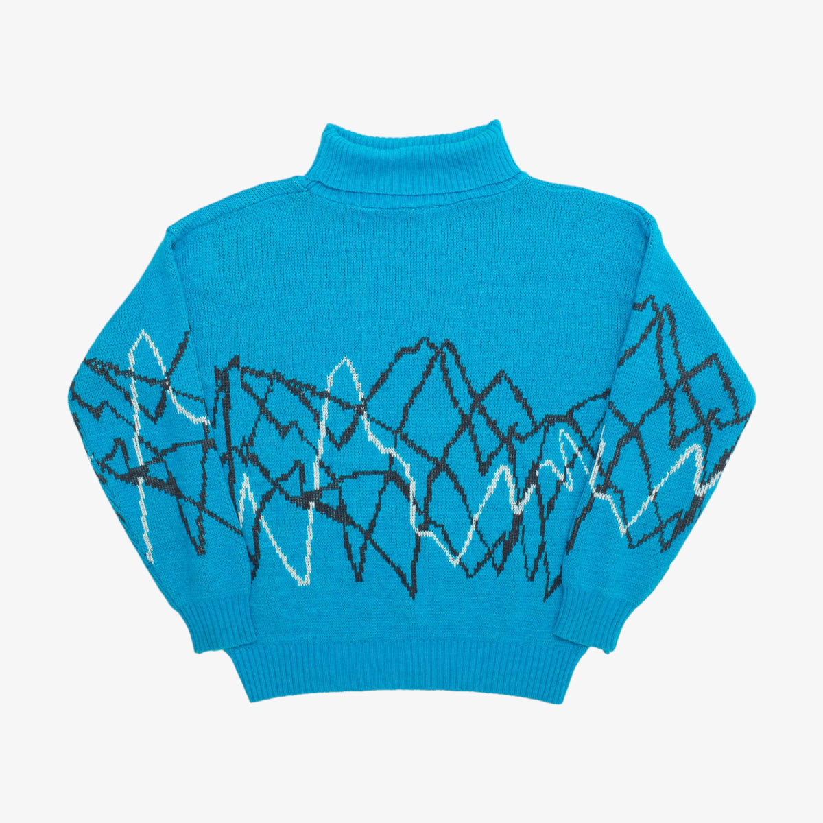 Abstract Scribble Knit Turtleneck [Size: Small]