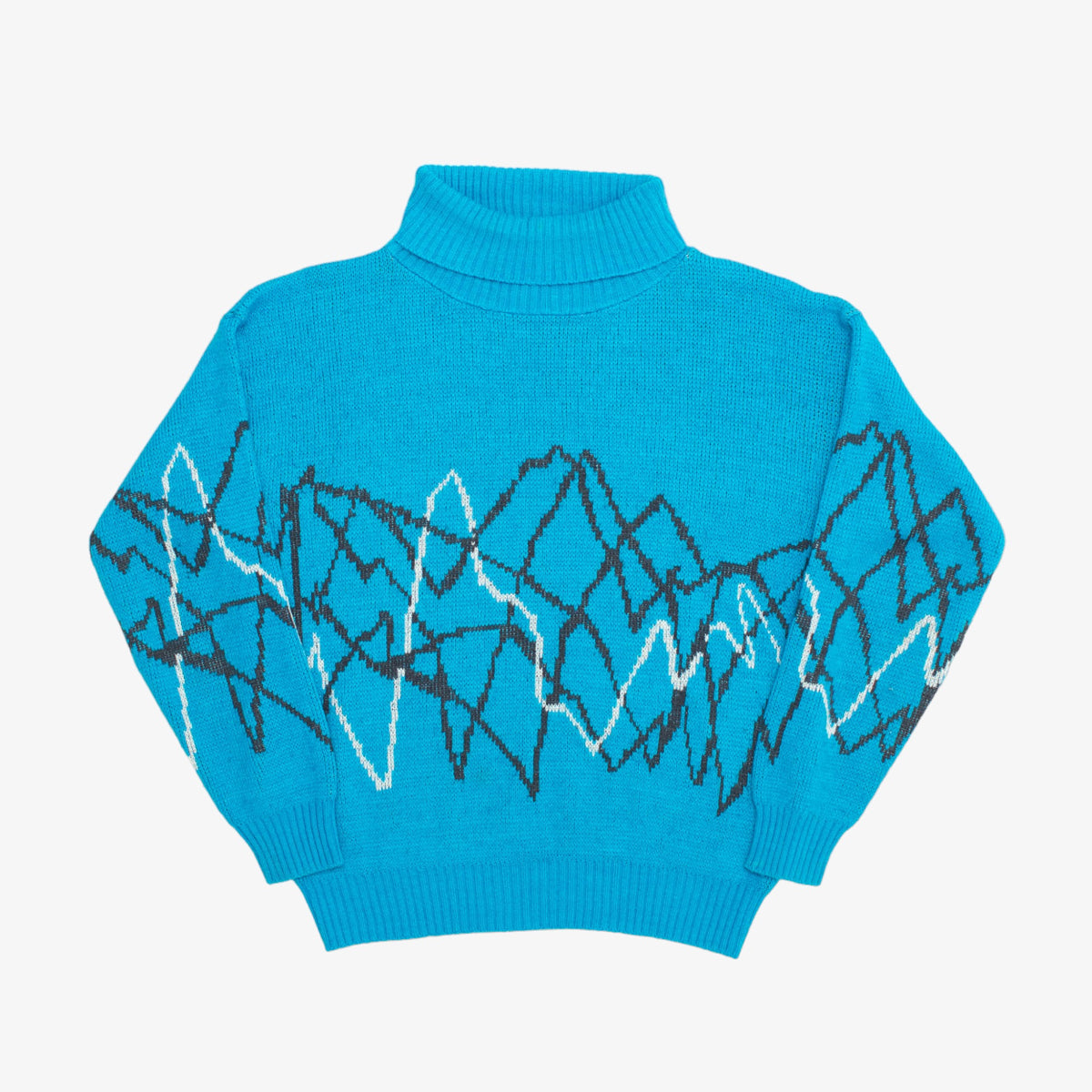 Abstract Scribble Knit Turtleneck [Size: Small]