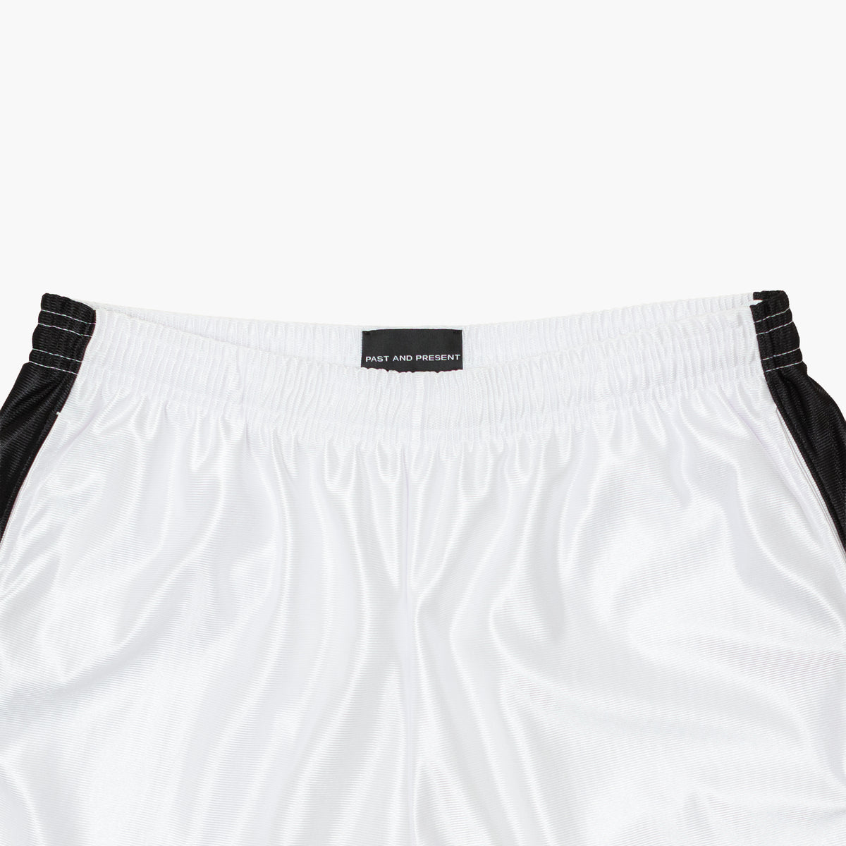 'Monogram' White Side Stripe Short