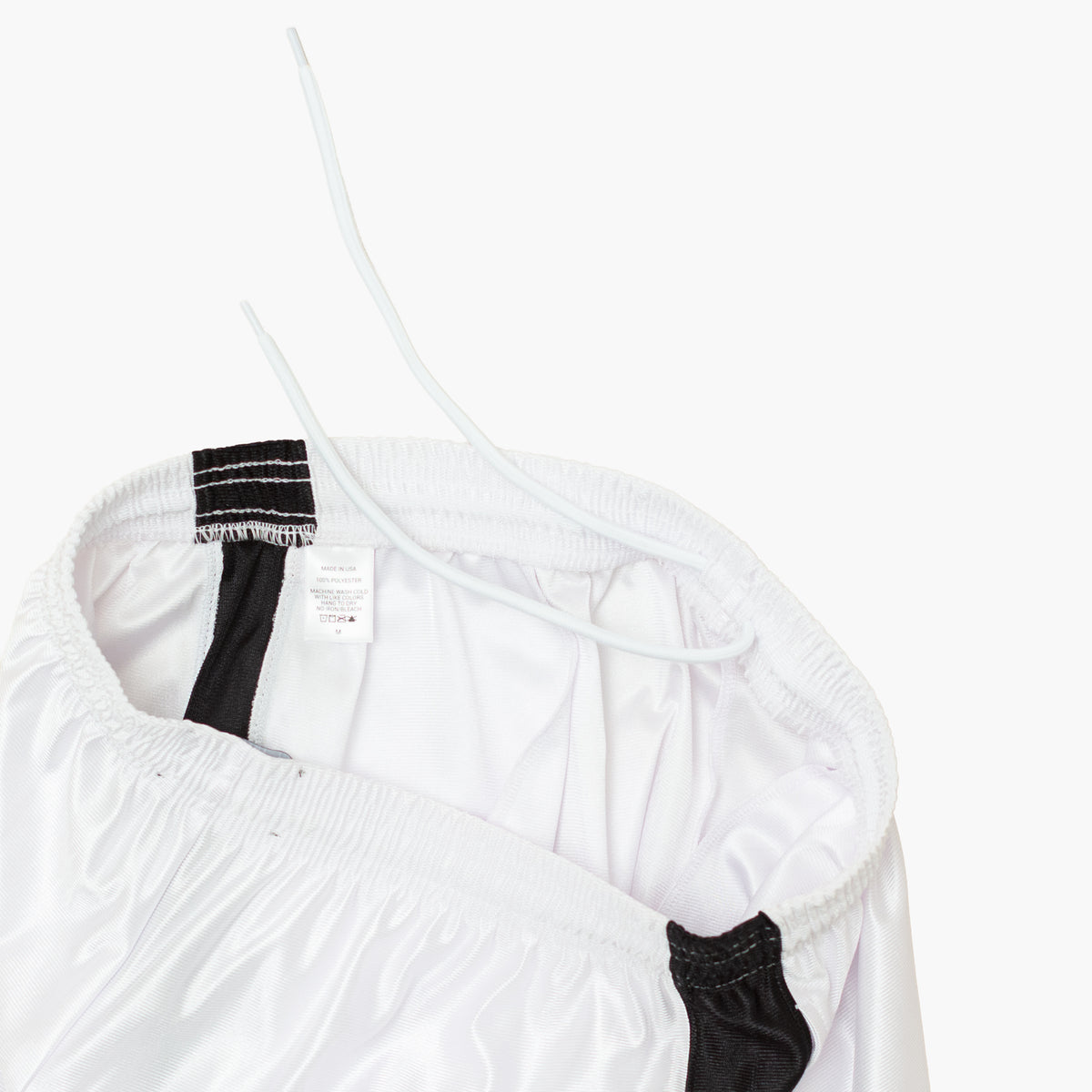 'Monogram' White Side Stripe Short