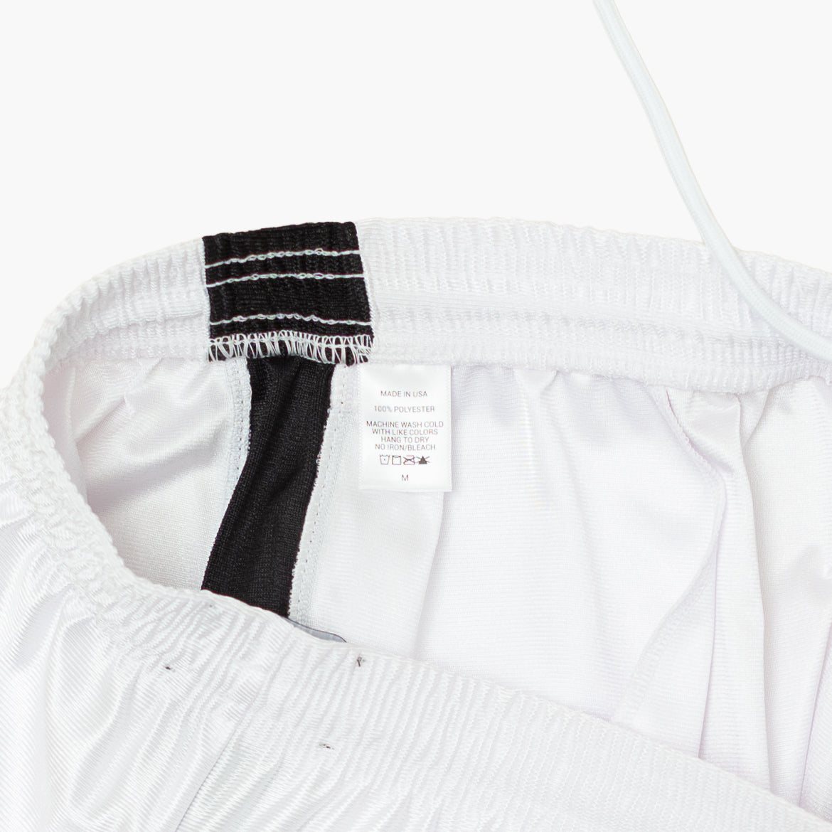 'Monogram' White Side Stripe Short