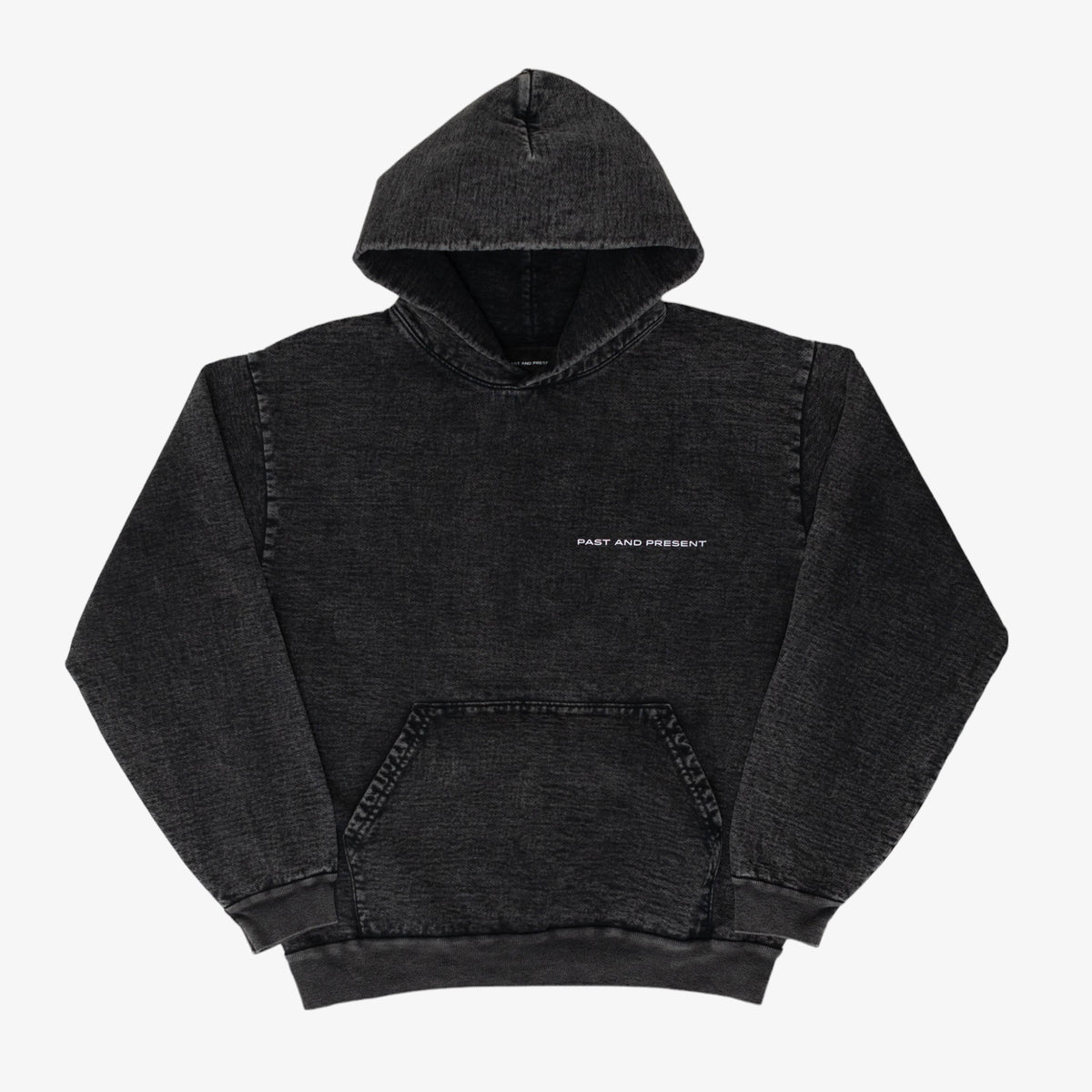 Mineral Wash Logo Hooded Sweatshirt (Black) [READY TO SHIP]