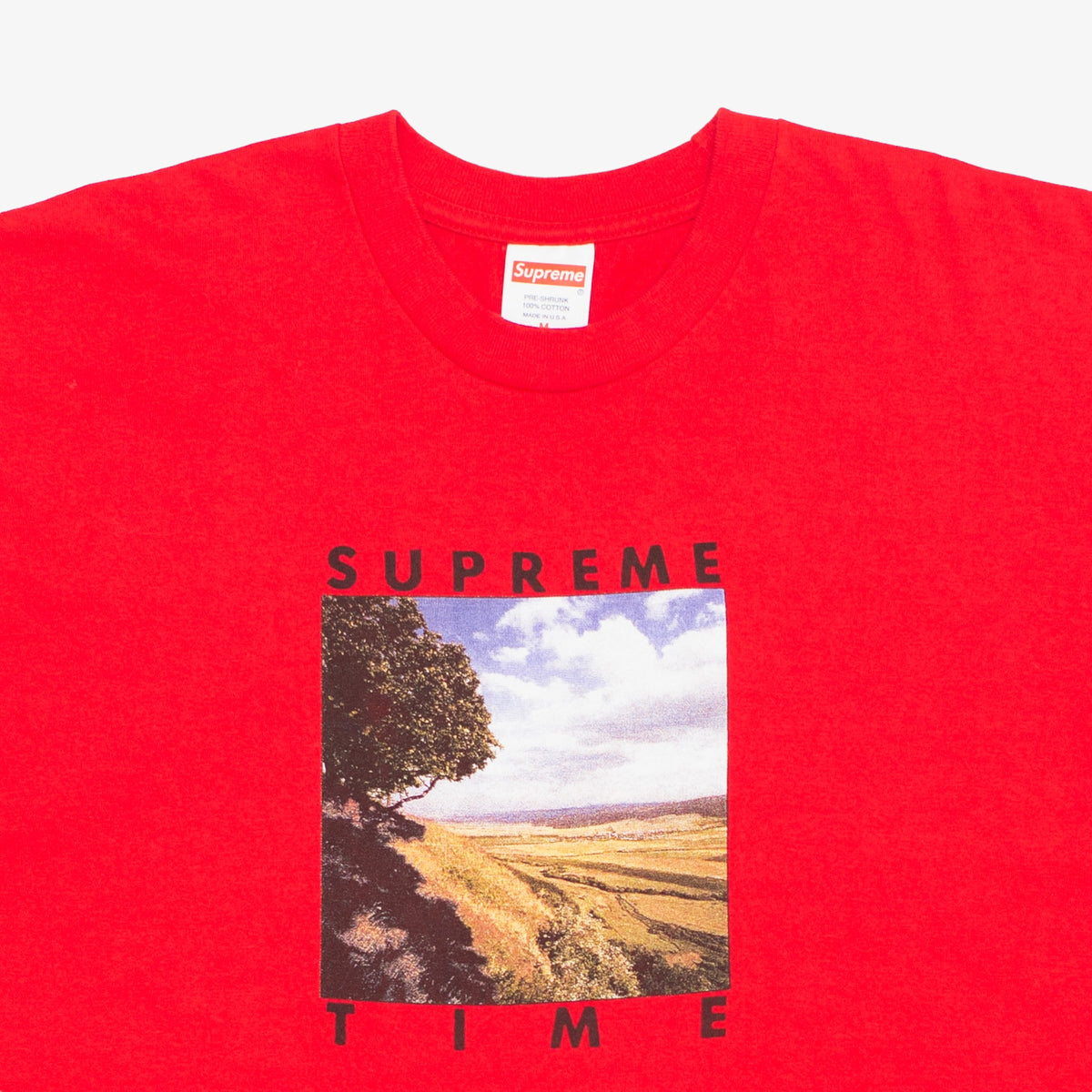 Red &quot;Supreme Time&quot; T-Shirt [Size: Medium]