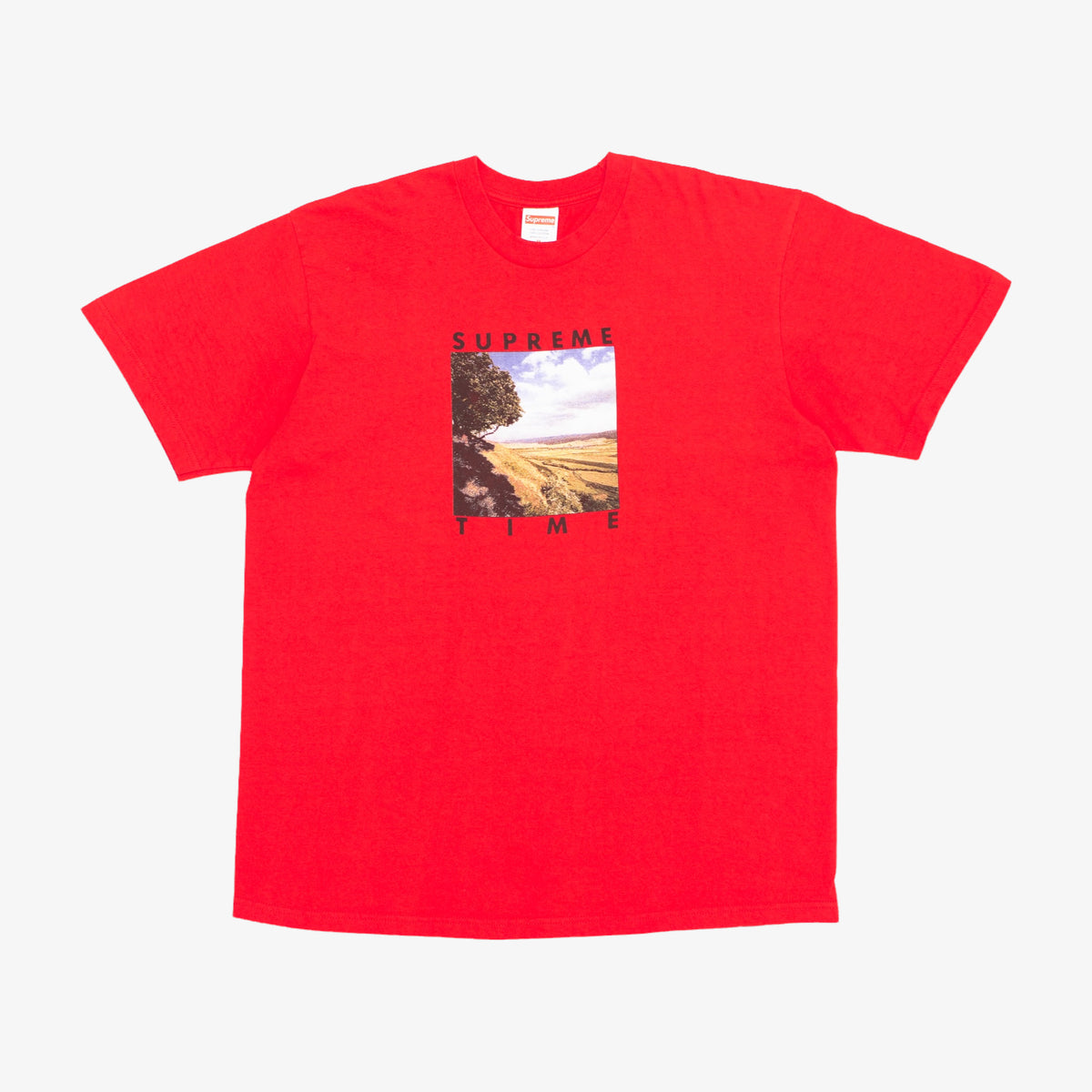 Red &quot;Supreme Time&quot; T-Shirt [Size: Medium]