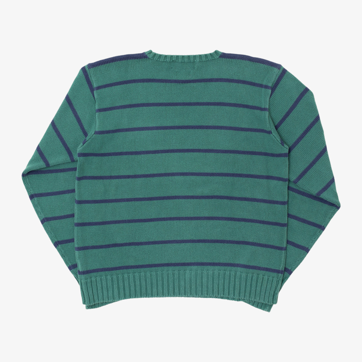 Green Striped Knit Sweater [Size: Medium]