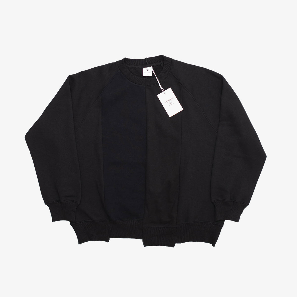 “Black” Reconstructed Crewneck Sweatshirt [Size: X-Large]