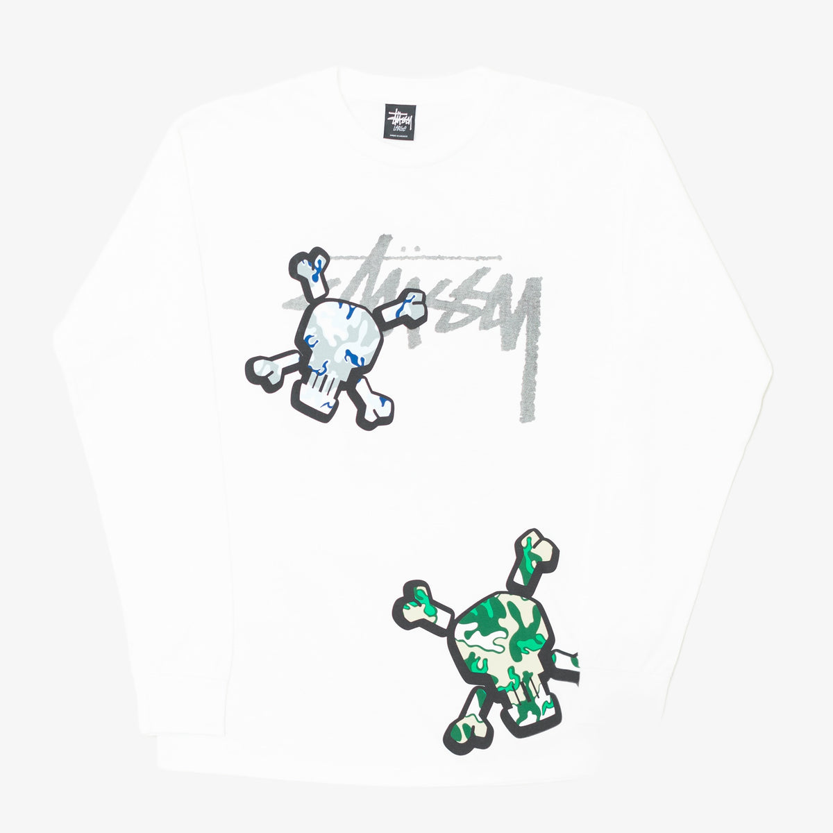 Double-Sided Graphic Long Sleeve ‘White’ [Size: X-Large]