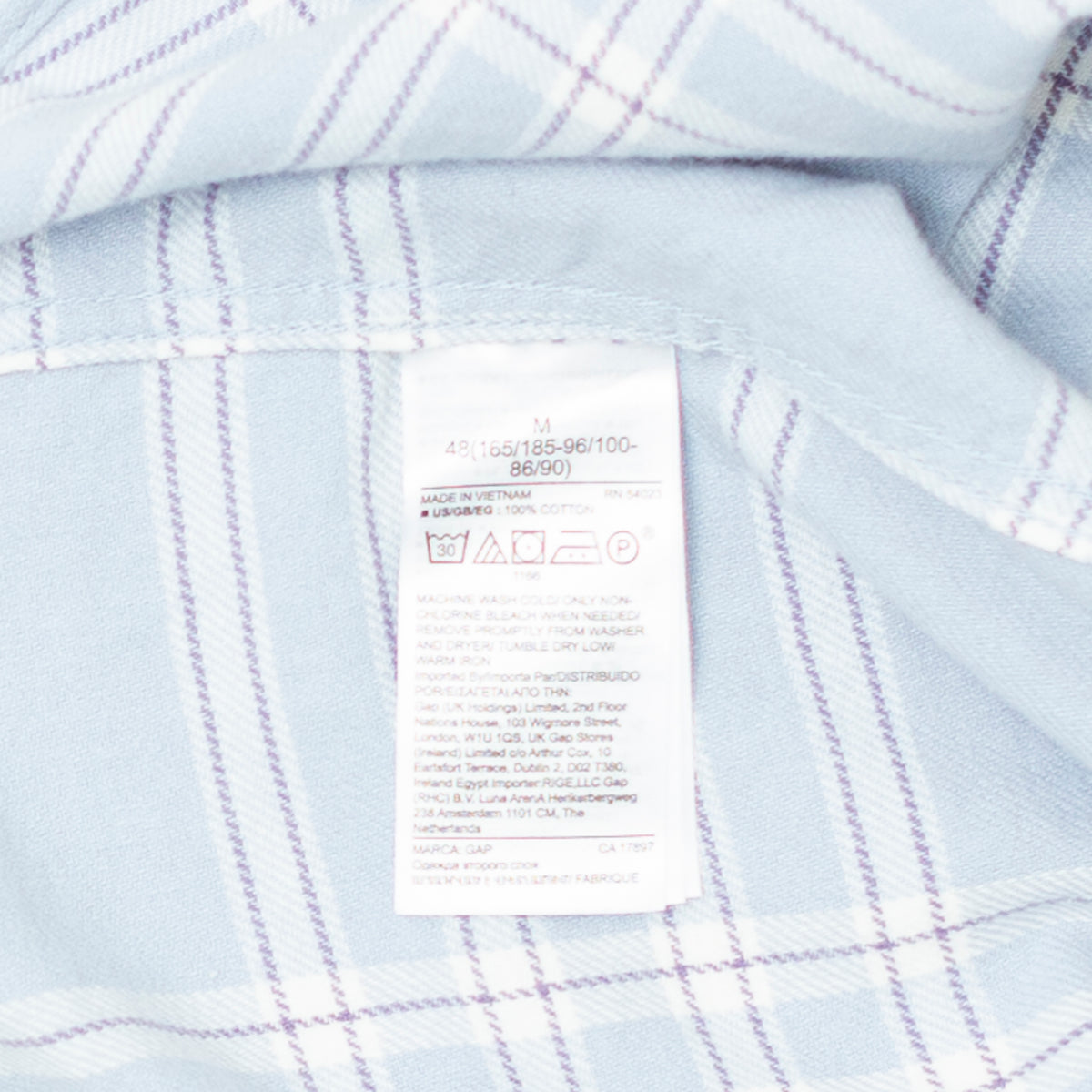 Gap Blue/White Flannel [Size: Medium]